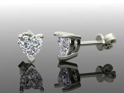 Women Diamond Earrings 3D print model