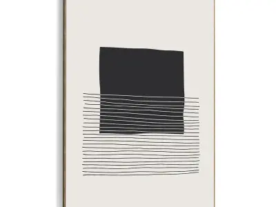 Plaster Two Photo Frame 391 Low-poly 3D model