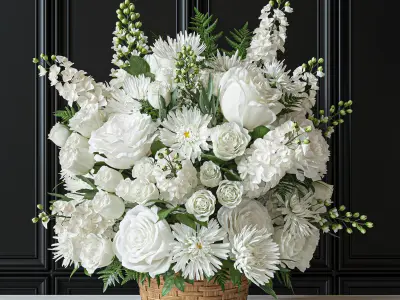 Flower Set 027 Flower basket 3D model