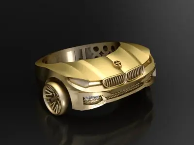Sport Car ring 3D print model