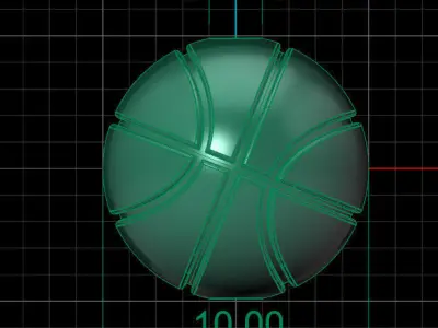 Basketball pendant 3D print model 3D print model