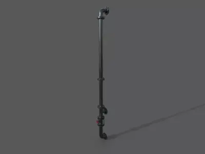 steel pipes 3D model buy