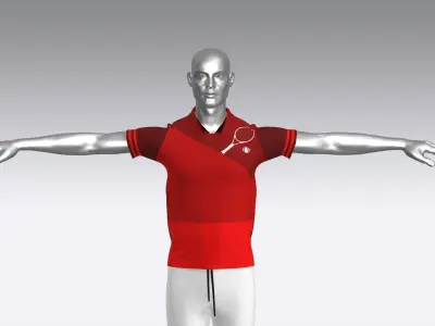 Tennis Player Uniform Low-poly 3D model