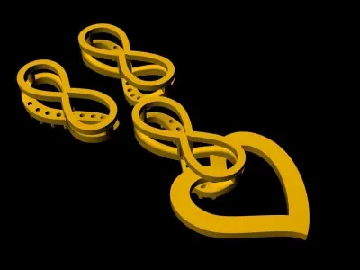 Unique Pendant set - 0107 3D print model