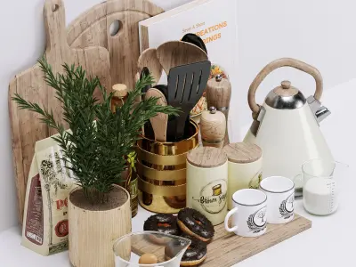 Kitchen Decorative Set 073 3D model