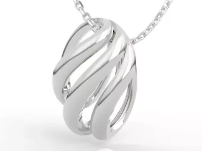 Elegant Spiral Pendant Necklace 3D print model