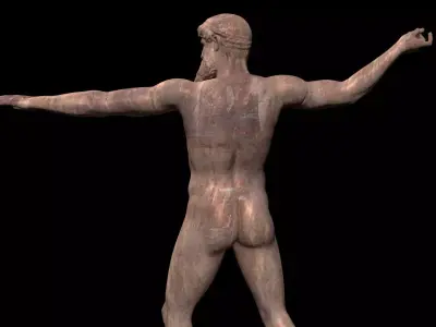 Poseidon Artemision Classical Greek Sculpture 3D model