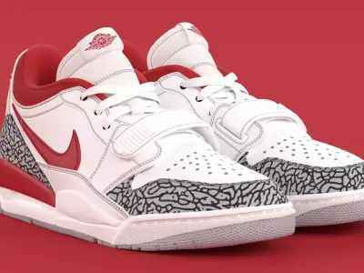 Air Jordan Legacy 312 Low Gym Red Low-poly 3D model