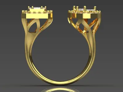 luxury diamond ring jr00116 3D print model
