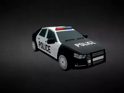 Police Vehicle Low-Poly Low-poly 3D model