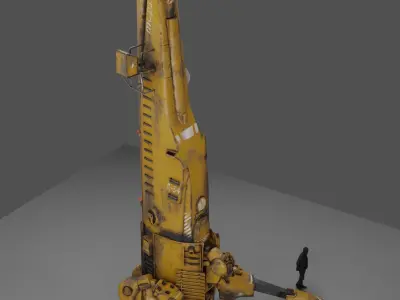 Old machine Low-poly 3D model
