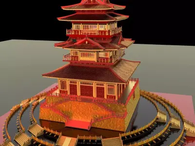 Chinese palace temple  3D model