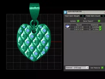 Moissanite Pendant 3D print model