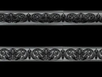 Moulding two ornate moldings 3D print model