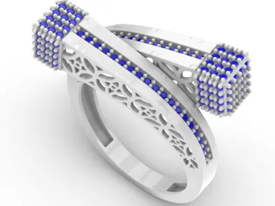 Jewelry Diamond Ring Model RG15 Free 3D print model