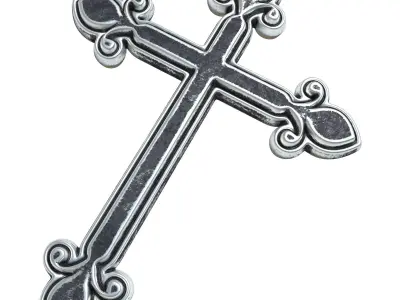 5 Christian cross V 04 3D model