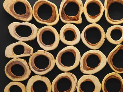 Slice Wall Panel Rectangle 3D 3D model