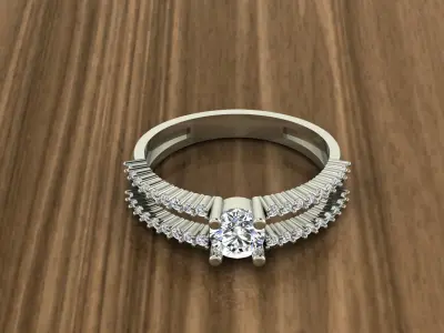 Diamond Jewelry Ring 3D print model 31