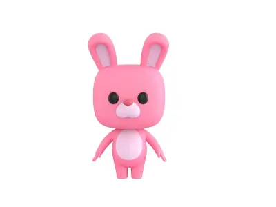 Cartoon Rabbit 3D model 2