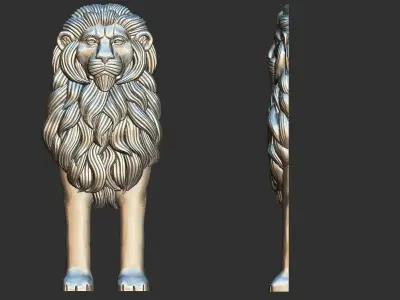 LION BAS RELIEF 3D PRINT MODEL CNC  3D print model