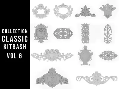 13 Architecture Classic Kitbash Vol 6 3D model