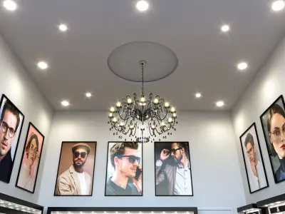 Optical Store - Interior design 3D model