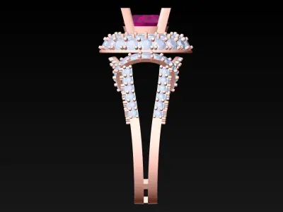 Diamond Ring - Womens Rings - N3577 3D print model