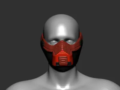 helmet high poly sculpt 3d printable  3D model 6