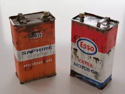 Oil Can - Low-poly PBR Low-poly 3D model