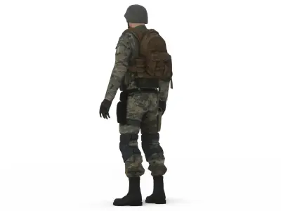 Modern US Infantry Soldier Tactical Gear 3D Model Low-poly 3D model