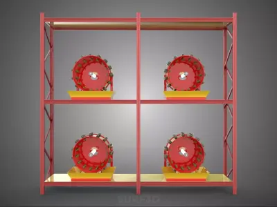 TRAY ROW ARRAY SHELF RACK ROTARY HYDROPONIC PLANT GARDEN INDOOR 3D model