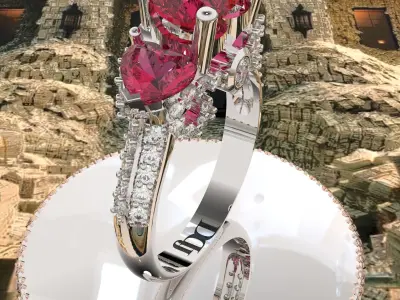 WomenRing 3D print model