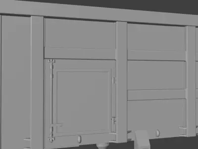 Pre supported H0 scale Eaos B41 072C freight car 3D print model