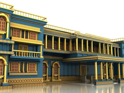 indian palace exterior 3D model