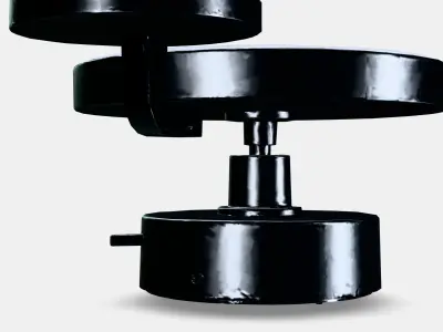 KABOMBA LED wall lamp with mirror Low-poly 3D model