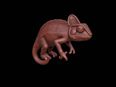 Chameleon Animal Sculpture 3D print model purchase