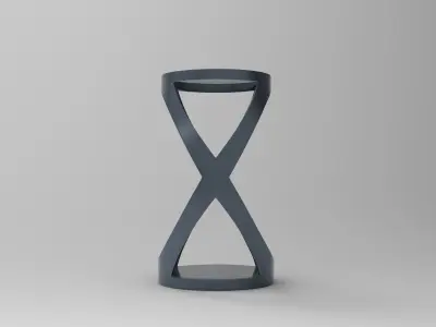 Hourglass Side Table Low-poly 3D model