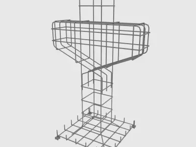 Rebar Reinforcement Cage Low-poly 3D model