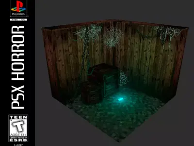 Horror Environment - PSX Mini Kit Low-poly 3D model