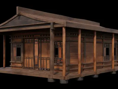 Medieval Houses 26- 4K Textures Game Ready Low-poly 3D model