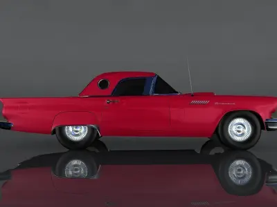 Thunderbird 1956 Low-poly 3D model