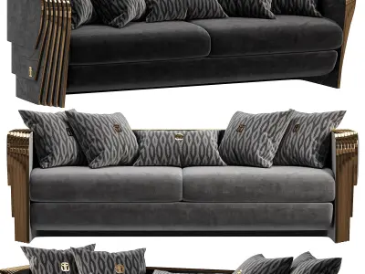 Angelas Luxury Metal Sofa 3D model