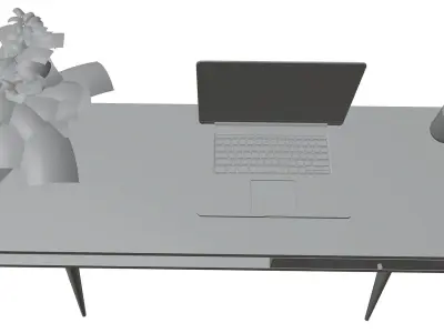 Decorative wooden table HG2 3D model