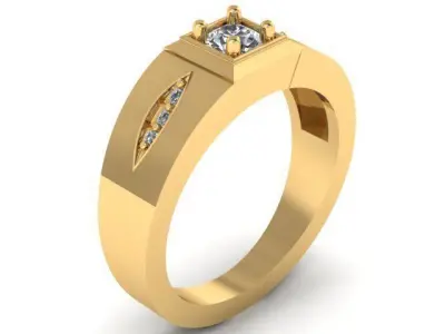 Luxury Dimond Ring For Men Fashion 3d Printable Model 3D print model