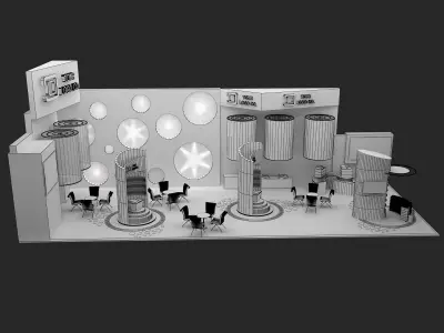 Booth Exhibition Stand a465d 3D model