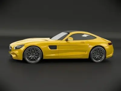 Mercedes amg GT 2015 restyled 3D model