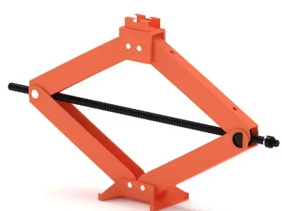 Orange Car Jack 3D model
