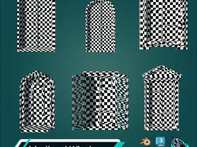 Old  Windows Low-poly 3D model