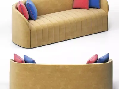 Sofa-01 two sofas 3D model