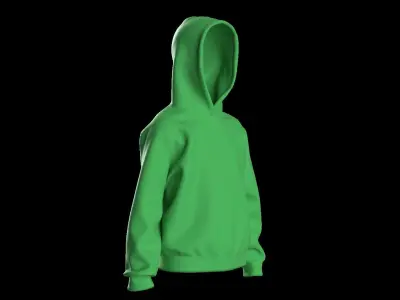 Kids male hoodie 3D model